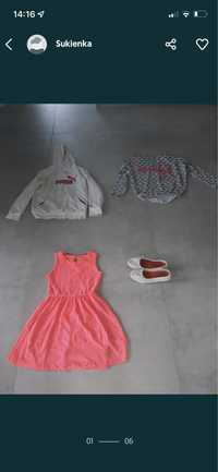 Markowy zestaw odzieży dla dziewczynki ok. 9-10 lat + sukienka Y.D