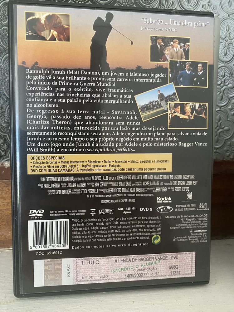 DVD, A Lenda de Bagger Vance (2000)