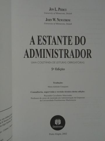 A Estante do Administrador de Jon L. Pierce