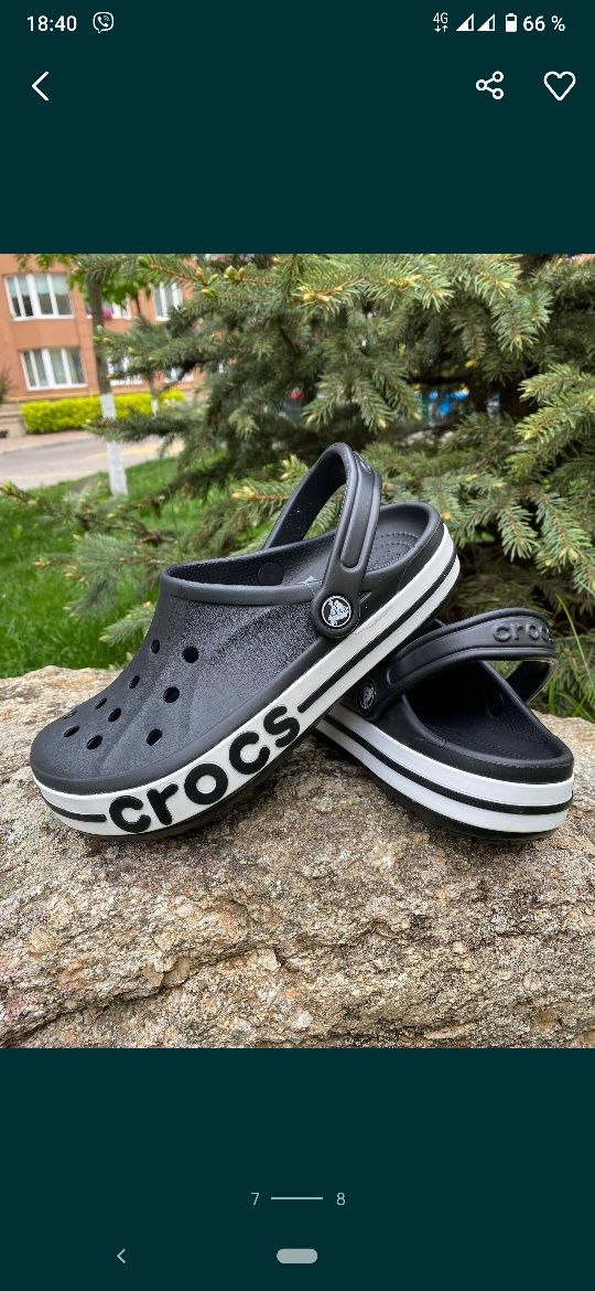 Мужские кроксы Сабо Crocs Bayaband black 36-45
