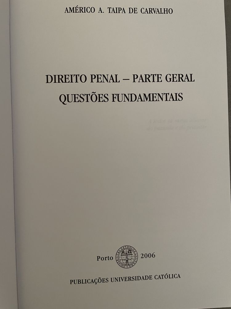 Direito Penal - Parte Geral Questões Fundamentais