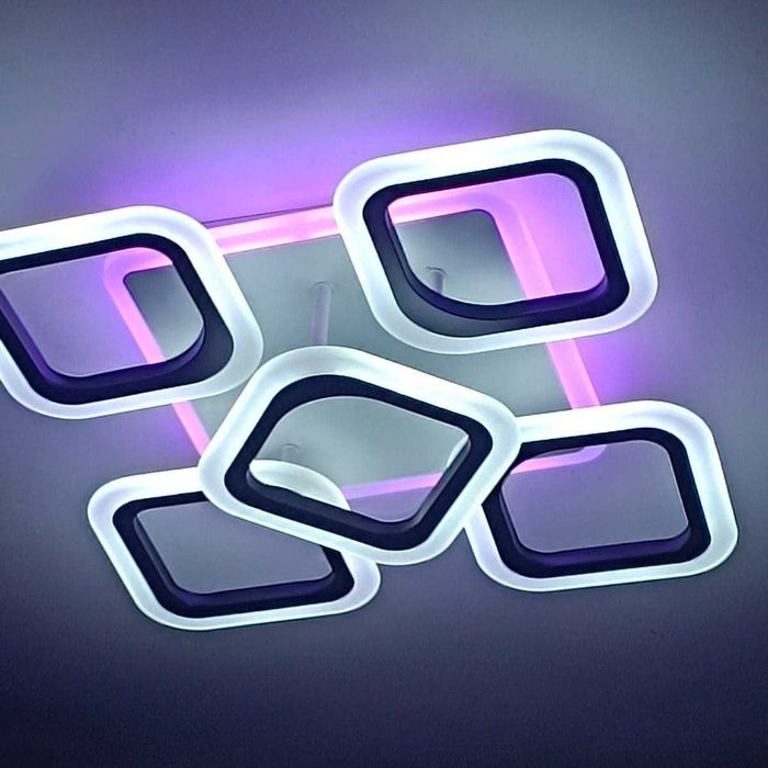 Світлодіодна лед Люстра 90W з пультом з підсвічуваням Светодиодная led
