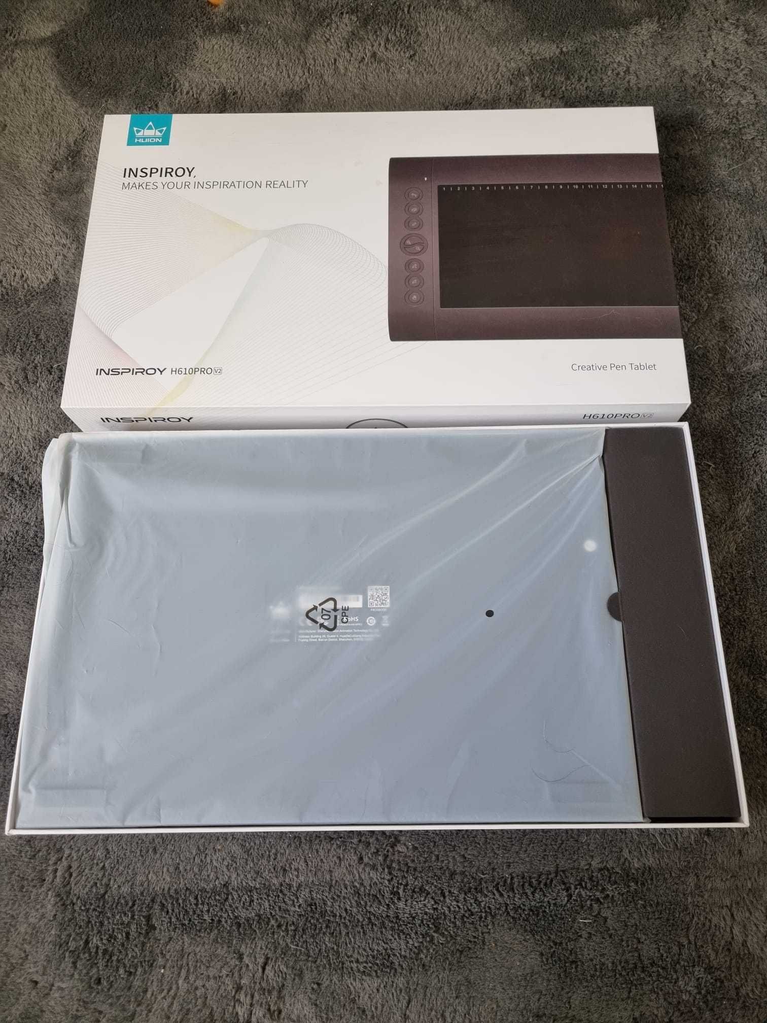 Tablet graficzny Huion 610 PRO v2 – jak nowy!