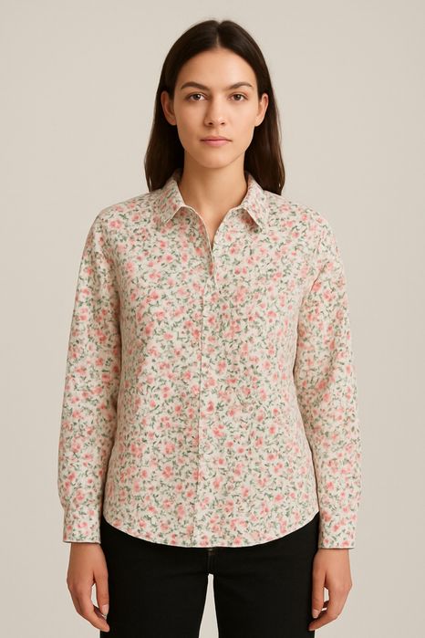 Блузка, рубашка в мелкий цветочек
