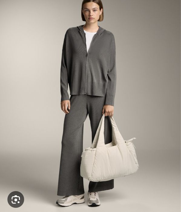 Нові Oysho жіночі трикотажні сірі штани широкі палацо розмір Xs/S