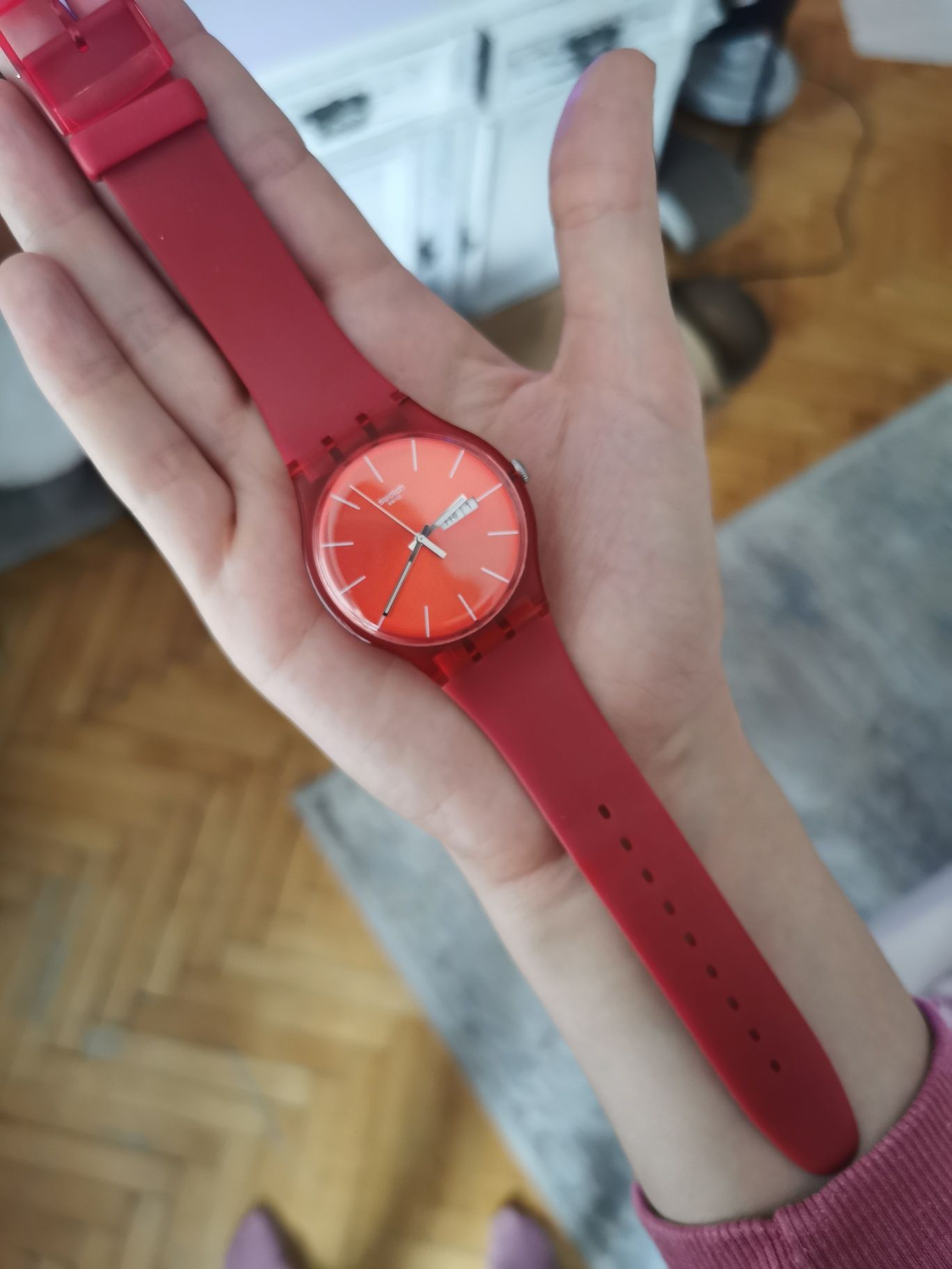 Zegarek swatch New gent czerwony Red rebel unisex
