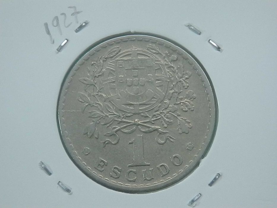 1187 - República: 1 escudo 1927 alpaca, acima da média, por 12,00