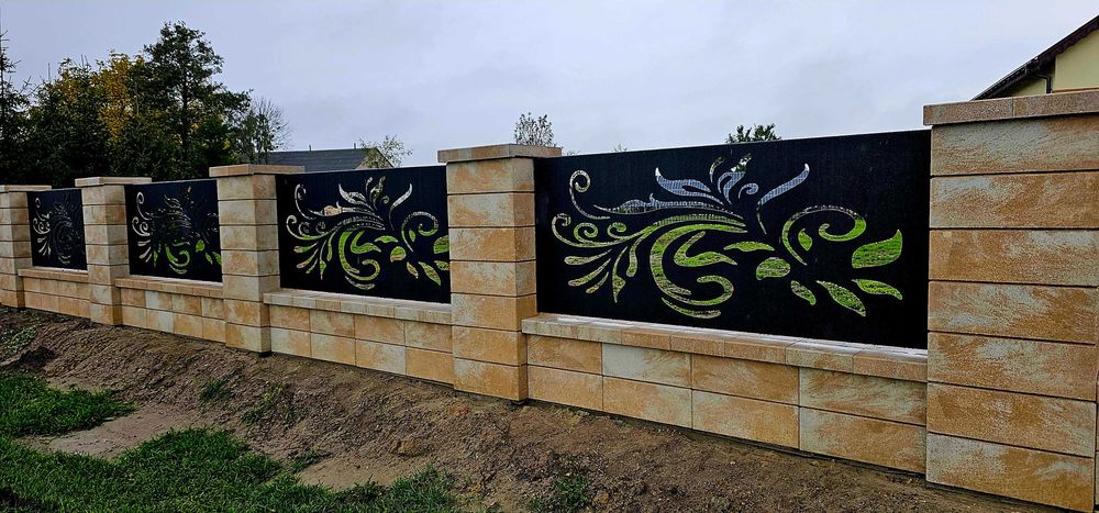 Ogrodzenie wycinane laserowo aluminiowe lakierowane proszkowo