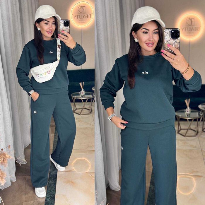 Жіночий костюм теплий на флісі штани прямі і кофта женский модель 1103