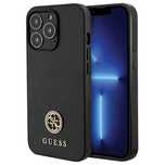 Etui Guess Strass Metal Logo Na Iphone 13 Pro 6.1" - Czarne