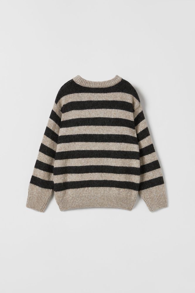 Дитячий светр zara в смужку для дівчинки детский свитер зара в полоску