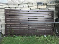 nowa brama panelowa skrzydłowa, ocynk ogniowy, malowana proszkowo