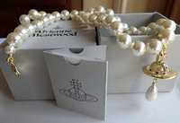 Vivienne Westwood Pearl Necklace Saturn naszyjnik z pereł.