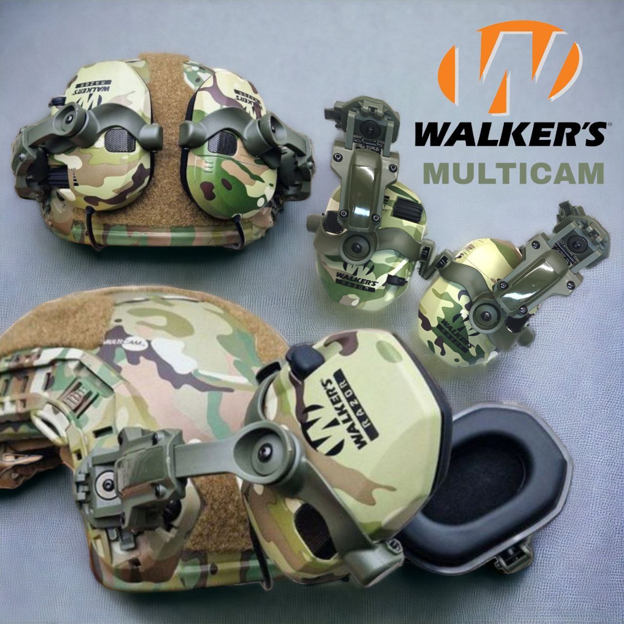 Комплект!Активні навушники Walker's Razor Slim з кріпленням. Валкерс