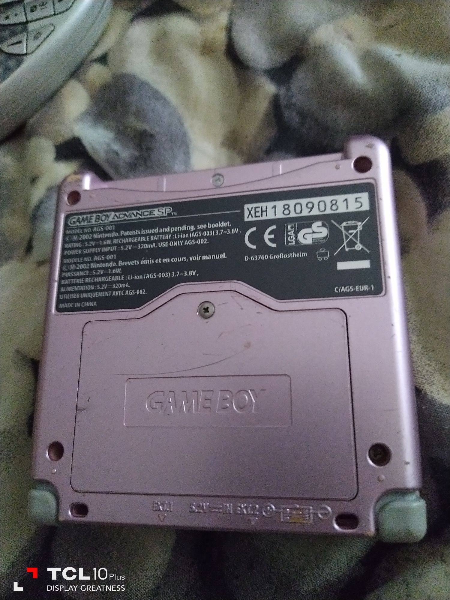 Game Boy advance Sp rosa