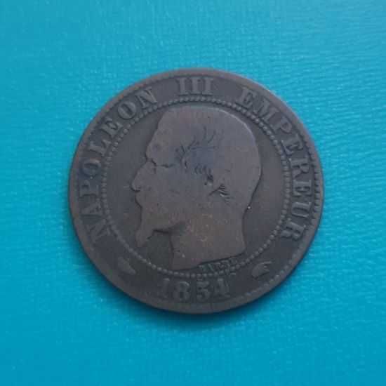 *FRANCJA [1480] *5 Centimes 1854 A NAPOLEON III Numizmatyka, monety