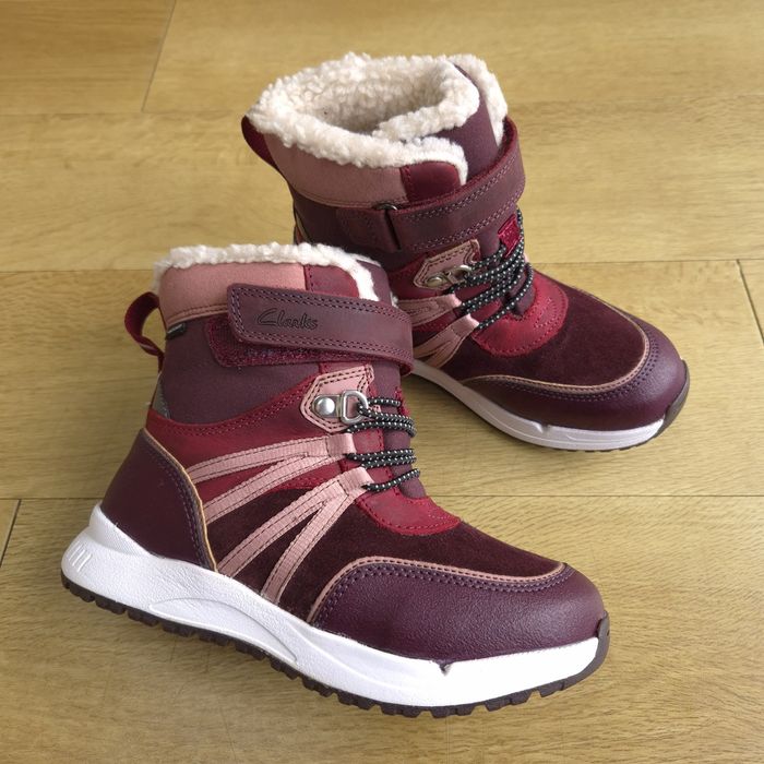 Нові зимові черевики Clarks 30 розмір. Замшеві Кларкс чоботи шкіряні