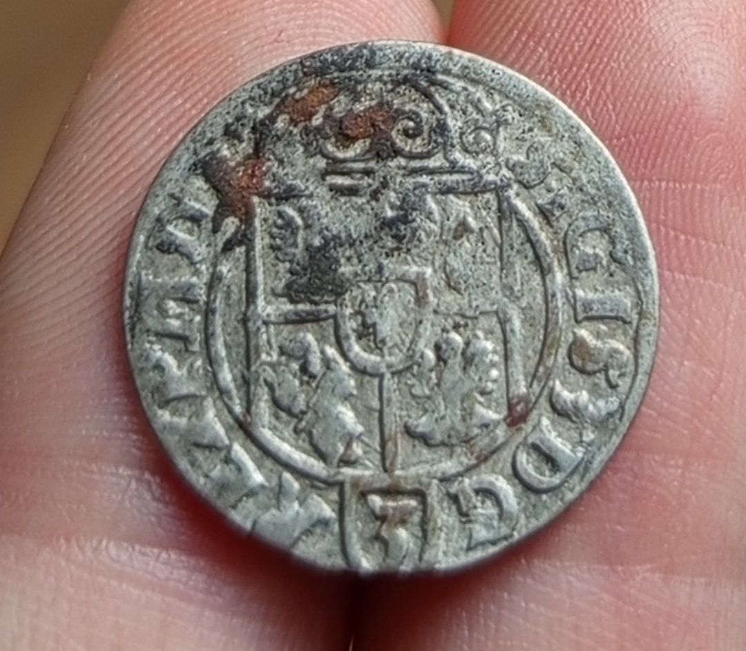 Stara Moneta - półtorak z opisem srebro 1623r.