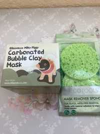 Кислородно-грязевая  маска для лица Elisavecca  Milky Piggy + спонж
