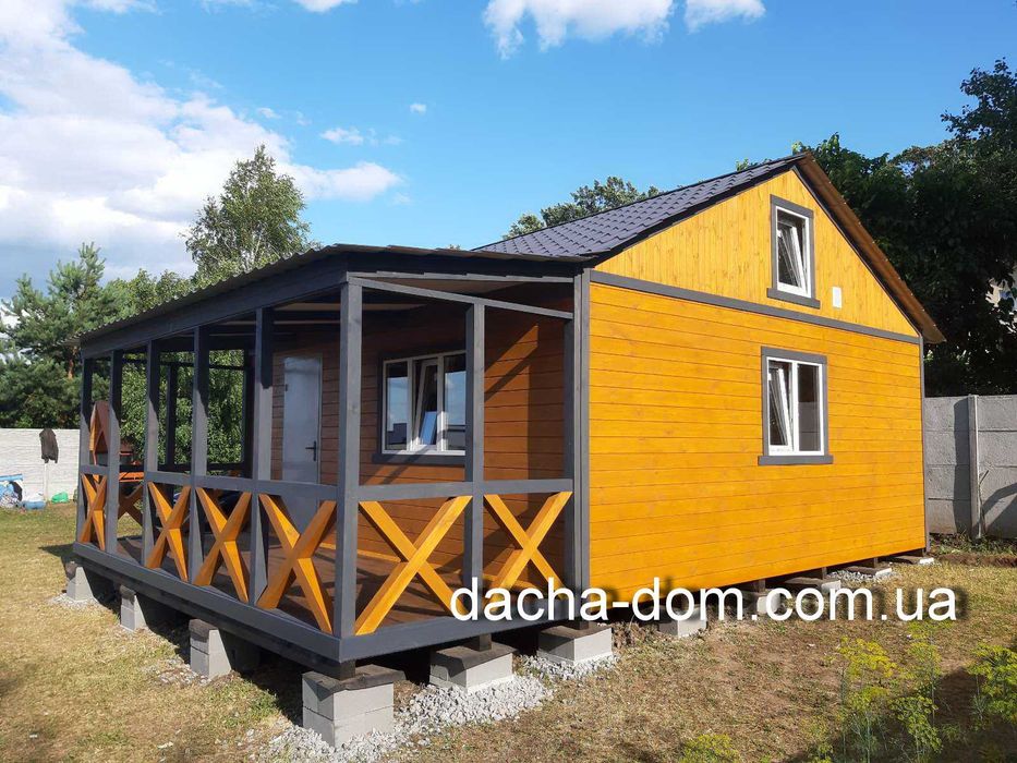 Дачные каркасные домики! 6×6( 36 кв.м.)-230тыс. и правильная терраса!