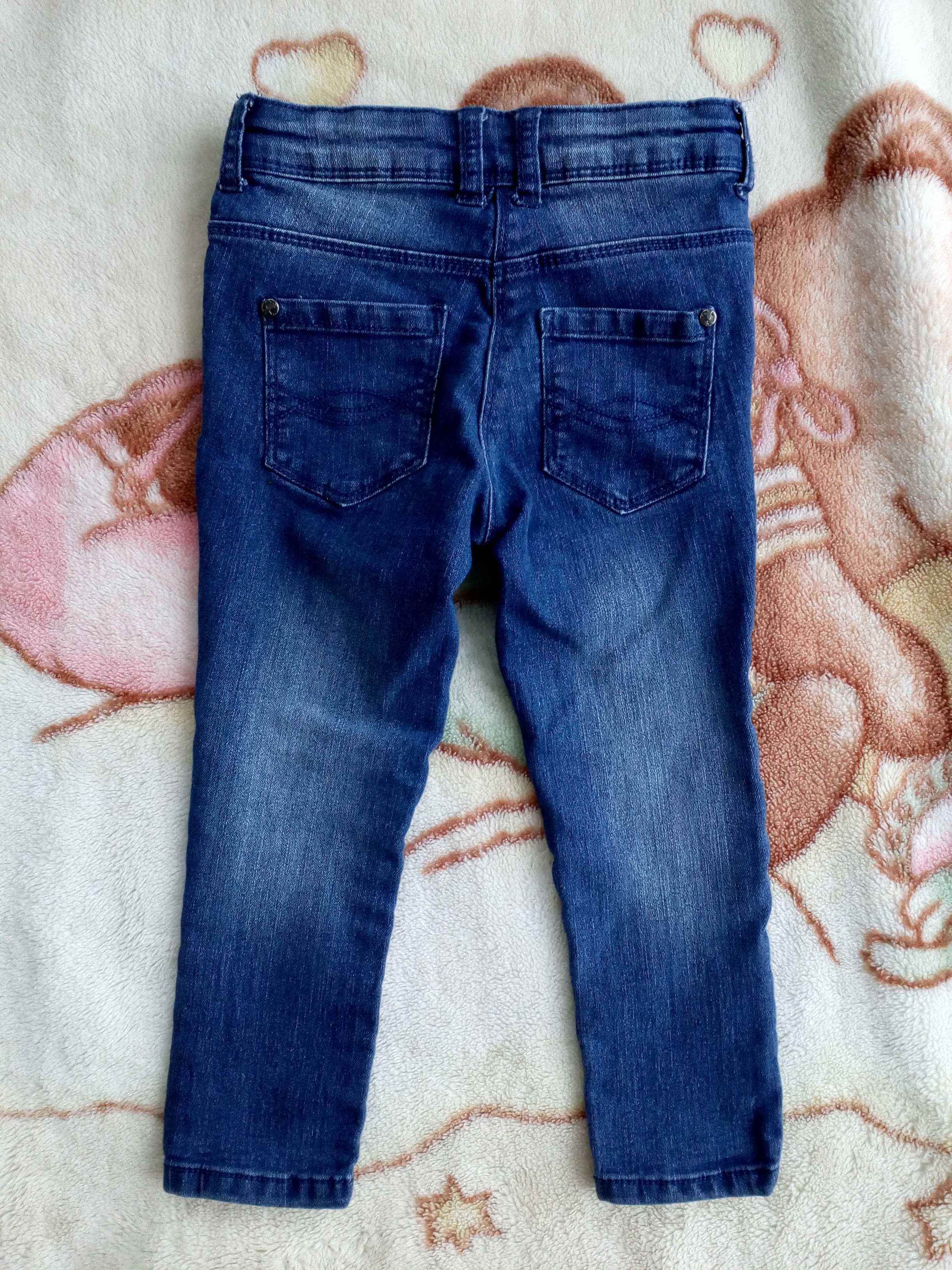 Spodnie jeansowe regulowane Lupilu 92 jeansy w gwiazdki jak nowe