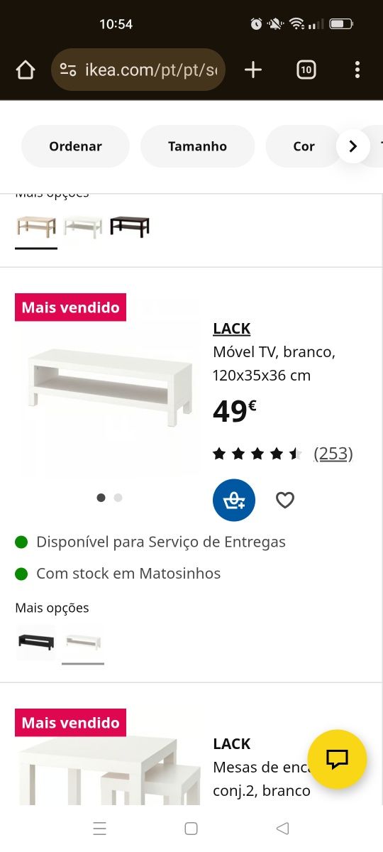 Móvel de TV Ikea modelo Lack