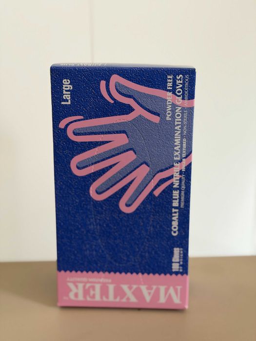 Rękawiczki nitrylowe niebieskie