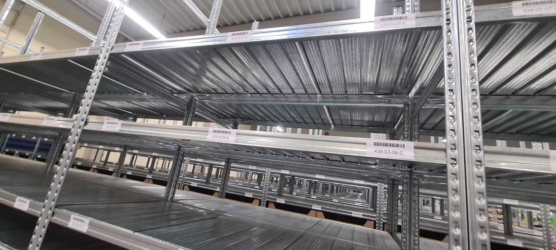 Regały magazynowe 60gł x1150 x300cm ocynkowany Metalsisem do kontenera