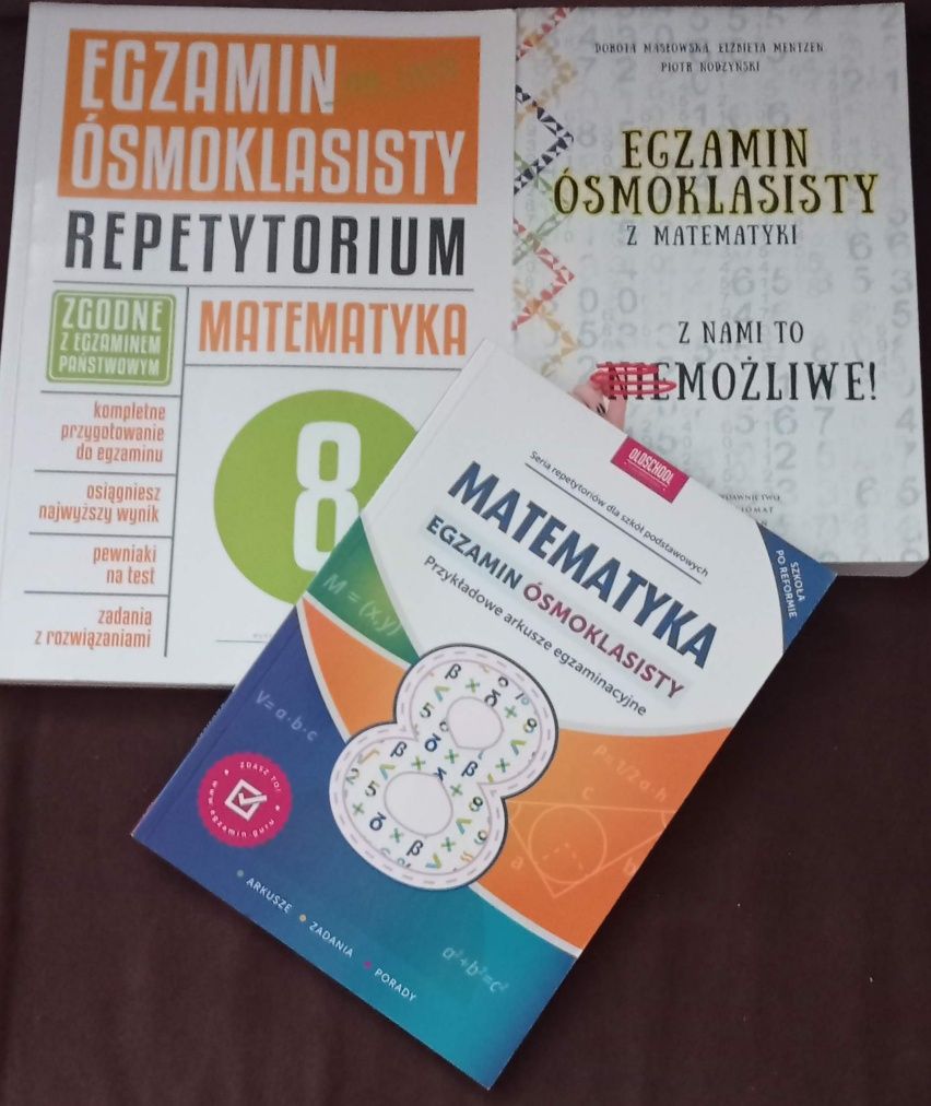 Repetytorium ósmoklasisty - Matematyka - kl. VIII - 3 książki