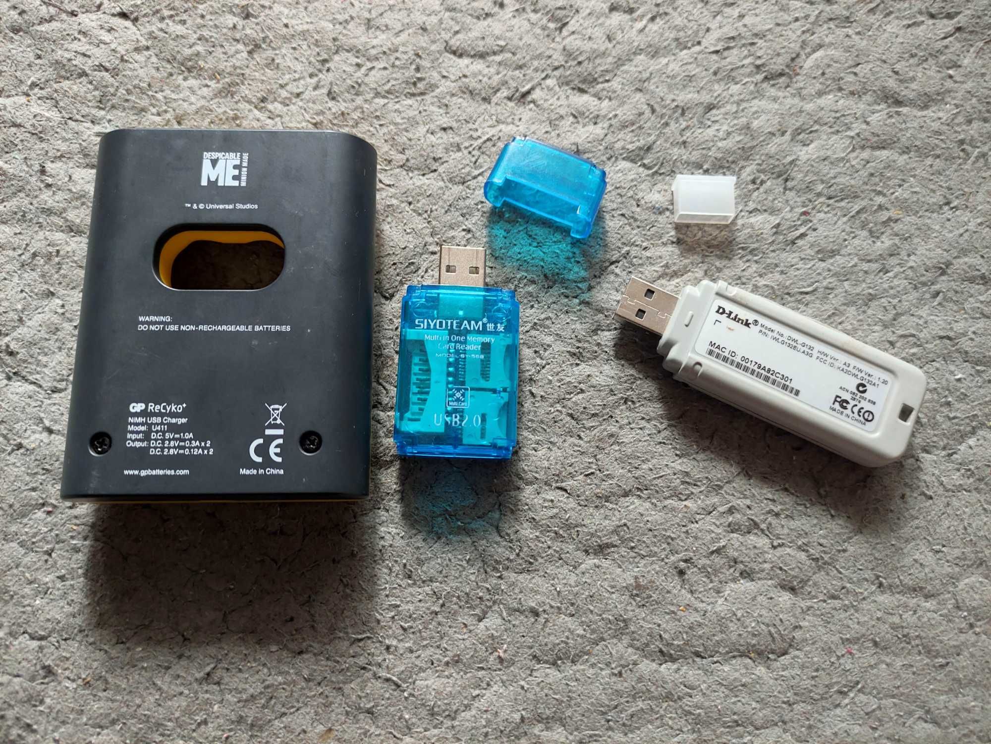 Зарядка GP Recyko U411, D-Link DWL-G132 и Кардридер. Цена за ВСЕ