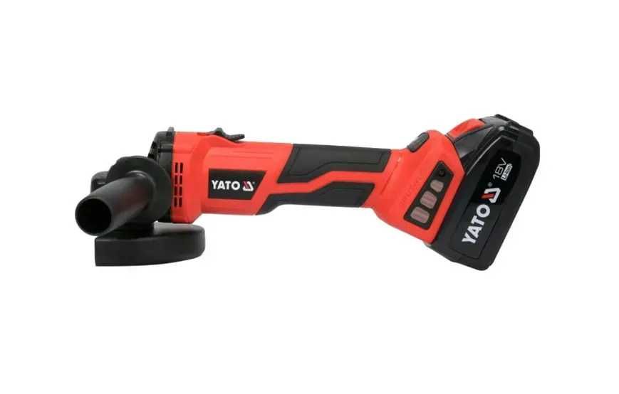 Акумуляторна безщіткова кутова шліфувальна машина YATO 125 мм
