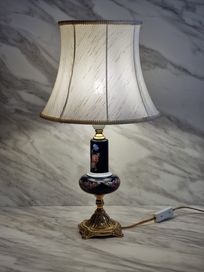 Piękna lampa ceramiczno-mosiężna