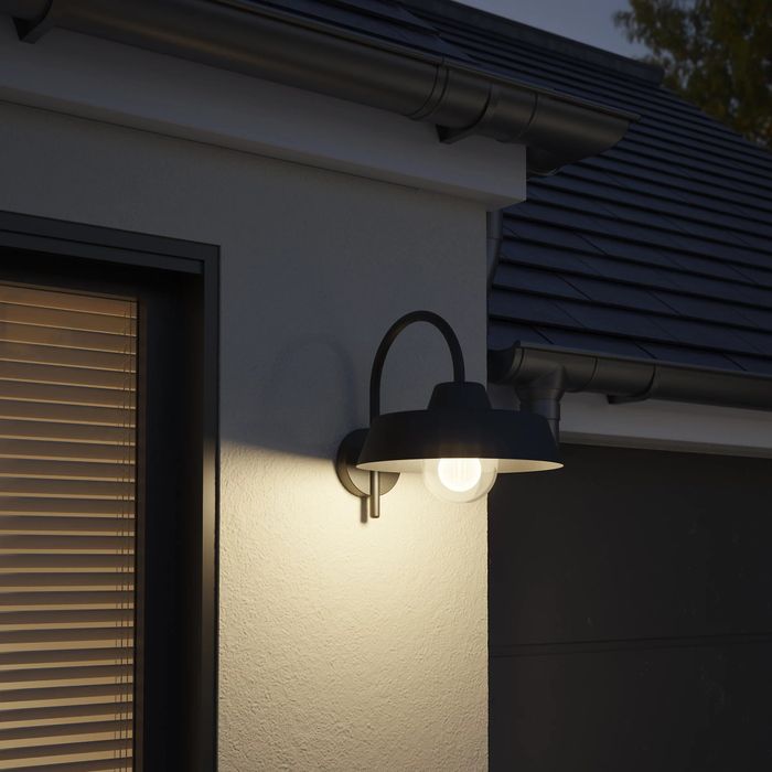 Kinkiet ogrodowy zewnętrzny Goodhome Wildhorn czarny