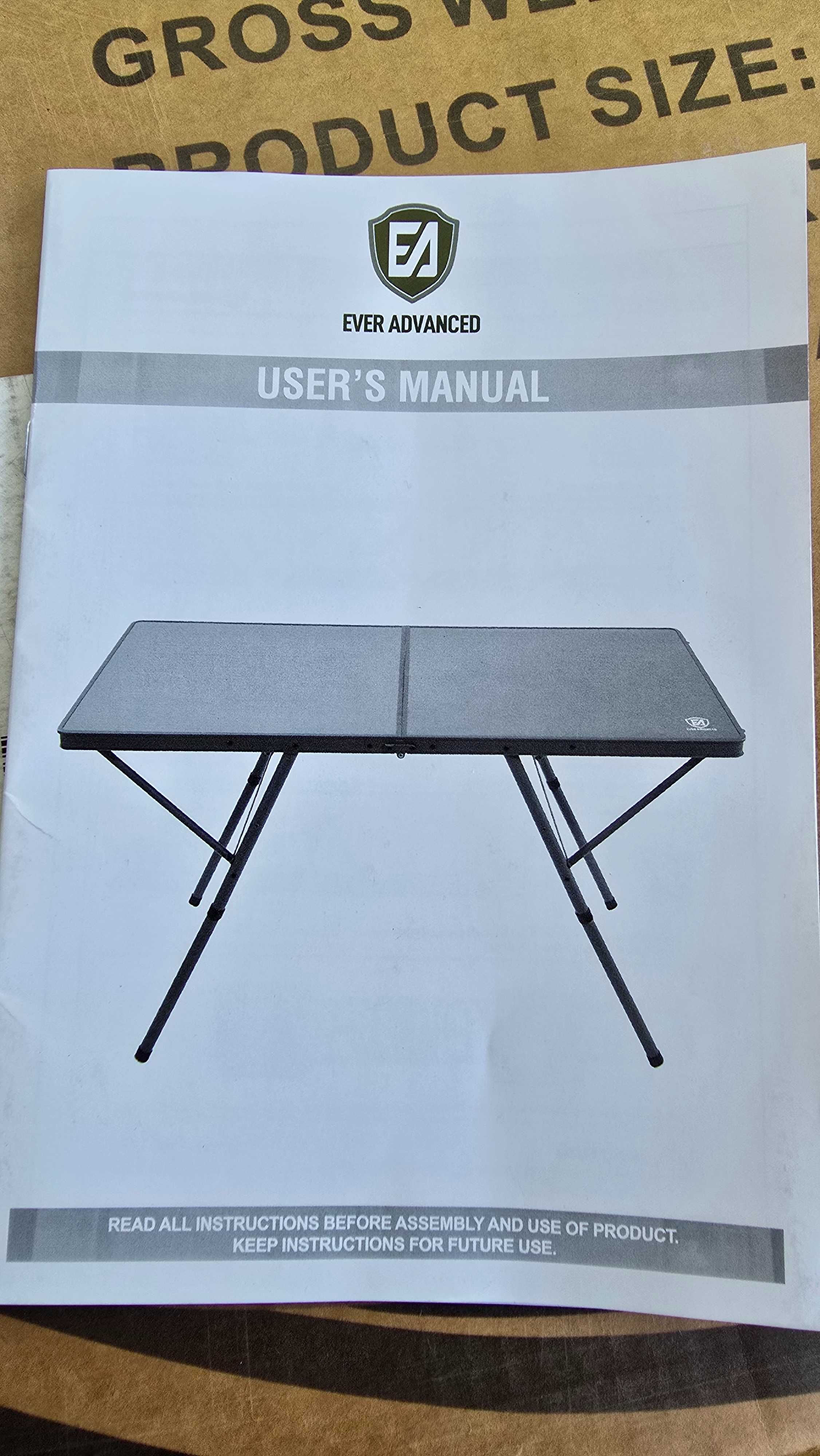 stół kempingowy składany aluminiowy EVER ADVANCED