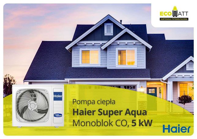 Pompa ciepła Haier Super Aqua Monoblok 5 kW - oficjalna dystrybucja