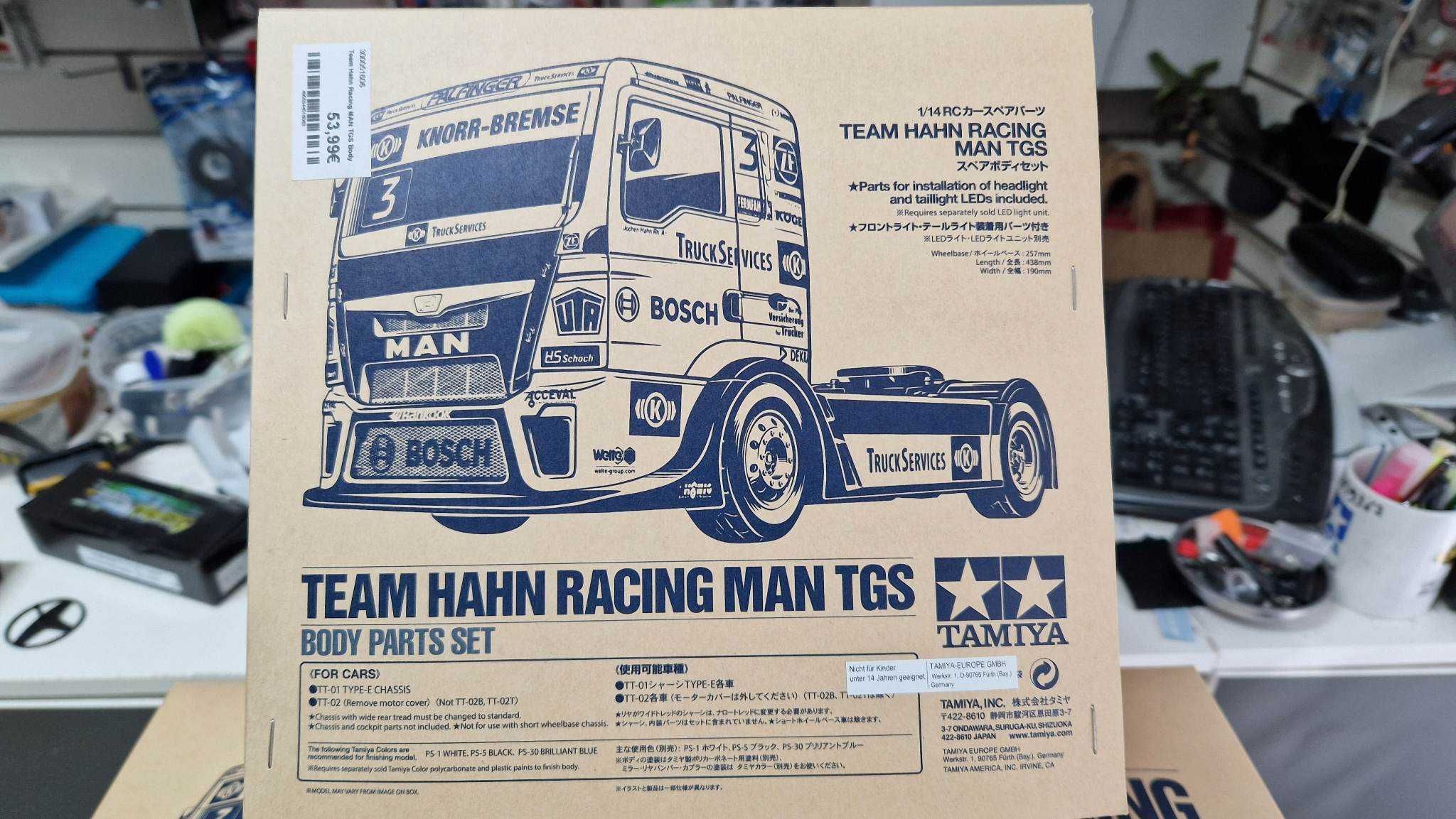 Carroçaria Team Hahn Racing MAN TGS NOVA de loja que fechou