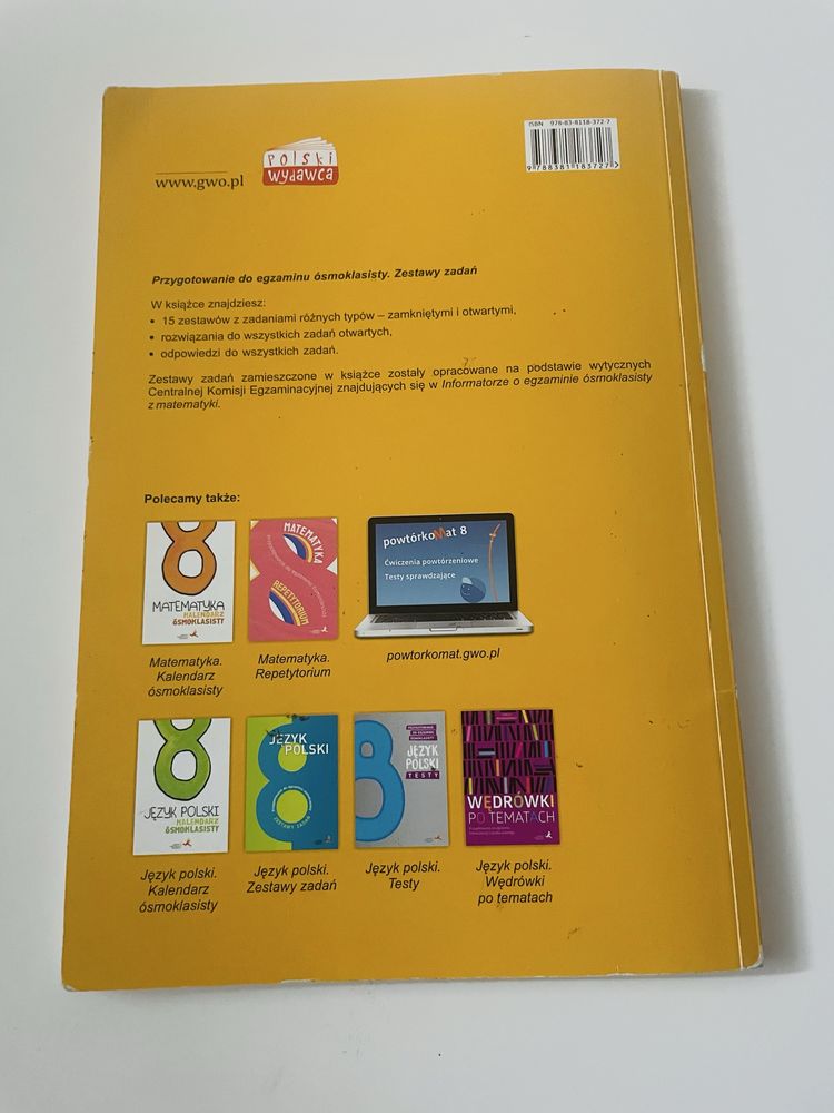 Książka - Przygotowanie do egzaminu ósmoklasisty Zestawy zadań