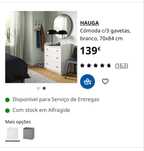 Cómoda IKEA HAUGA 3 gavetas - Branco (como nova)