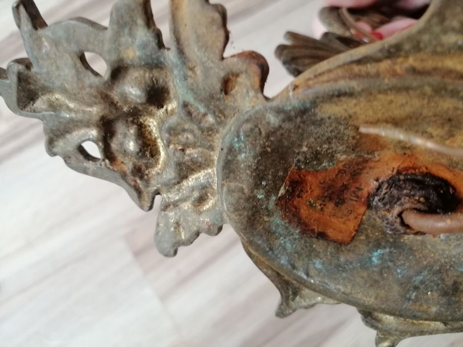 Kinkiet mosiężny zlocony antyk