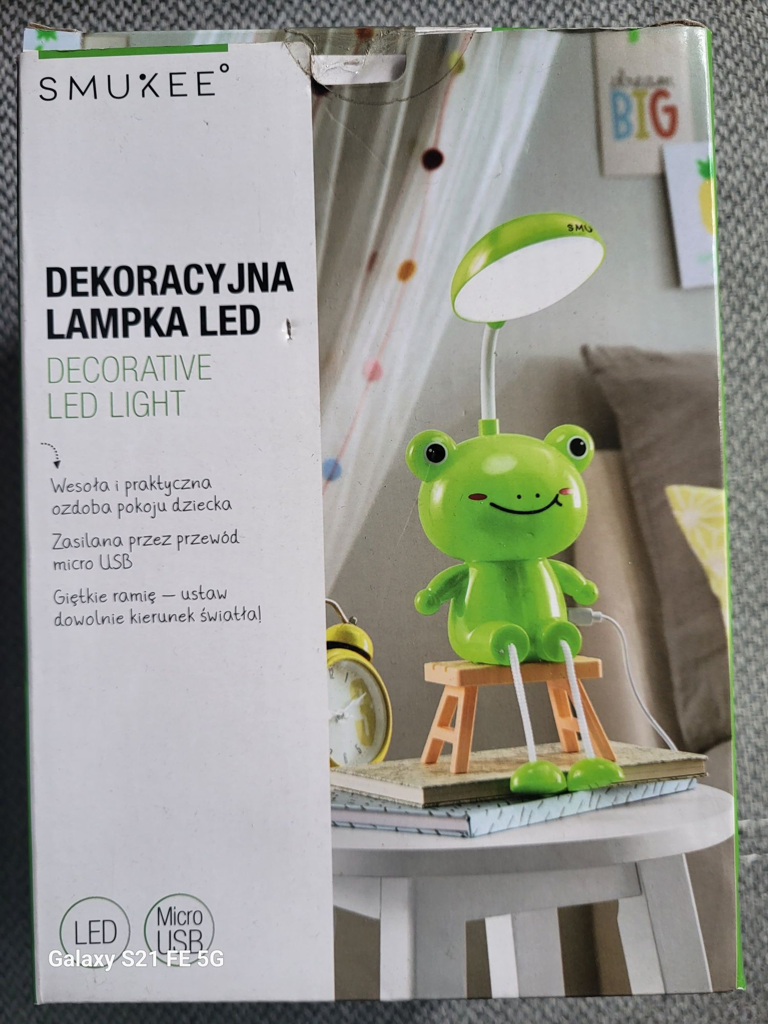 NOWA Dekoracyjna lampka dla dzieci LED Żabka