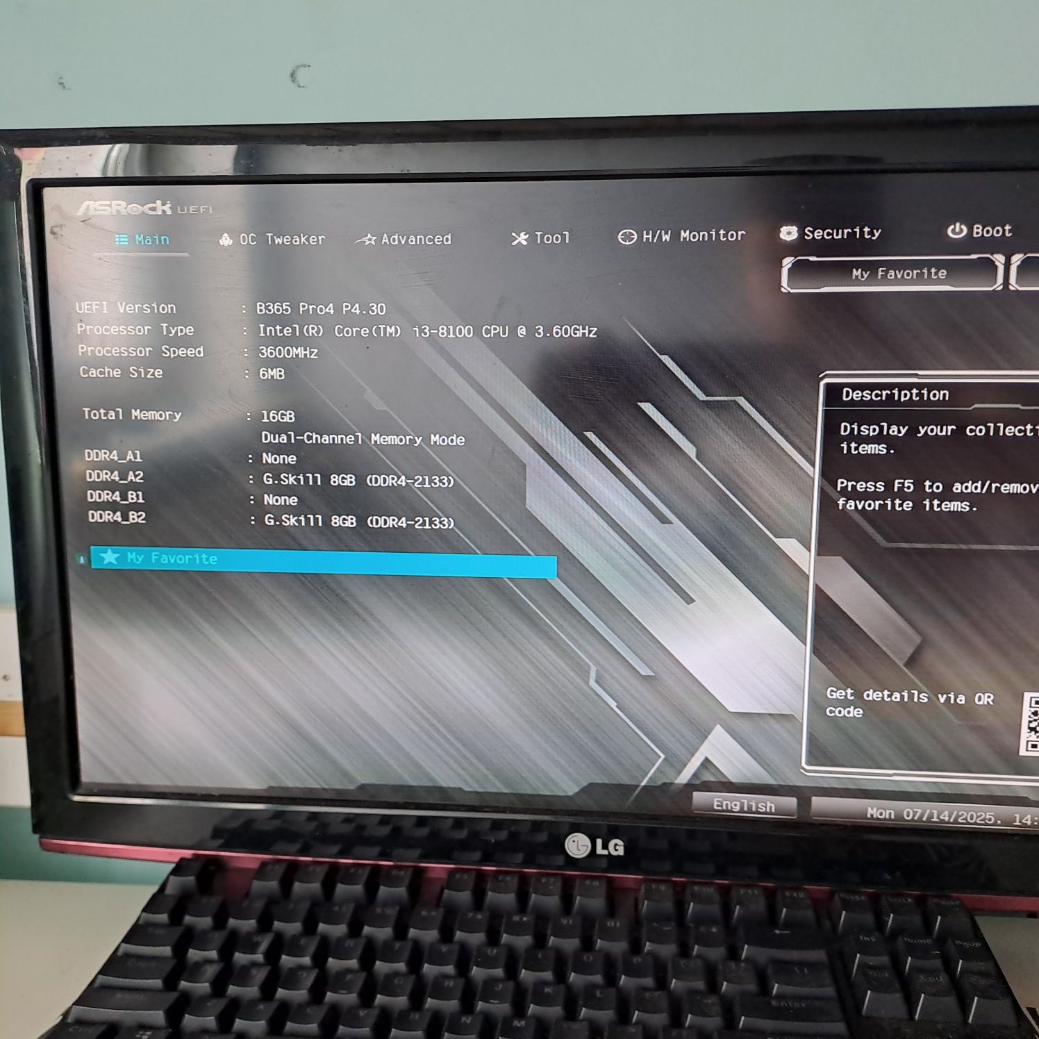 Asrock B365 pro4