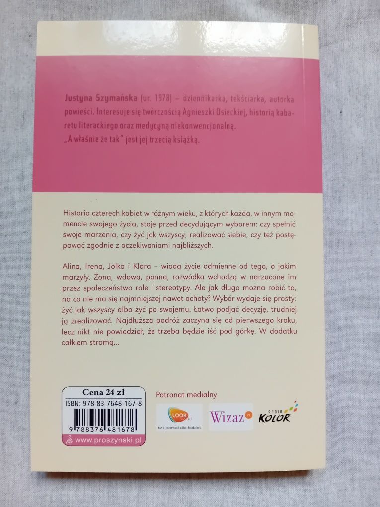 Książka A właśnie że tak Justyna Szymańska