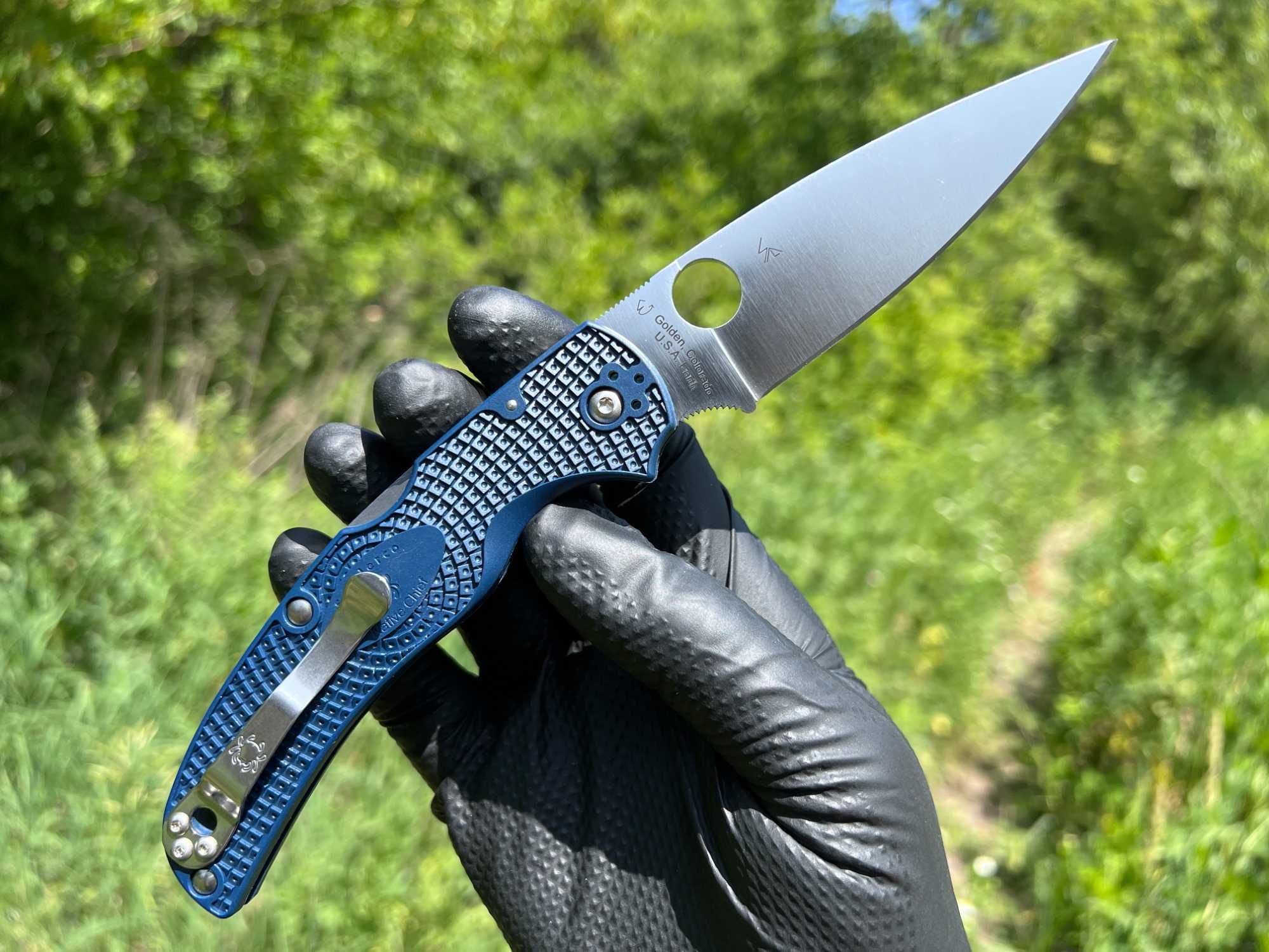 Складний ніж Spyderco Native Chief Lightweight Dark Blue FRN CPM S110V