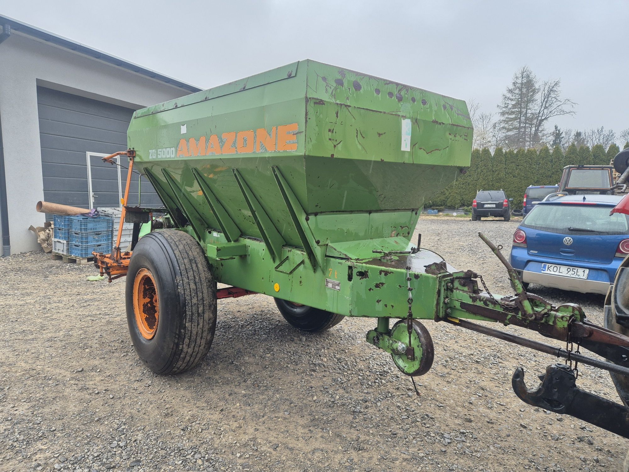 Amazone ZG 5000 ZGb rozsiewacz wapna zmijka