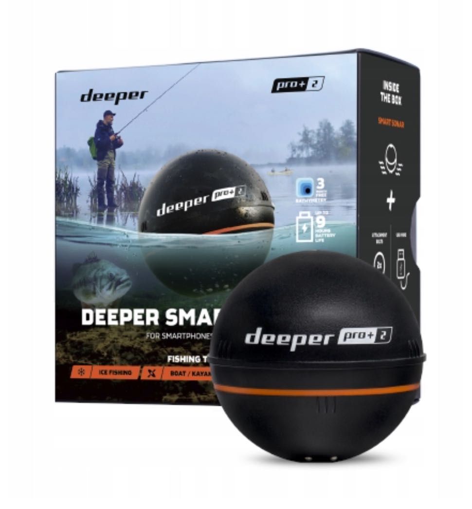 DEEPER PRO 2+ na RYBY Sonar Najnowszej GENERACJI Echosonda Wędkarska!