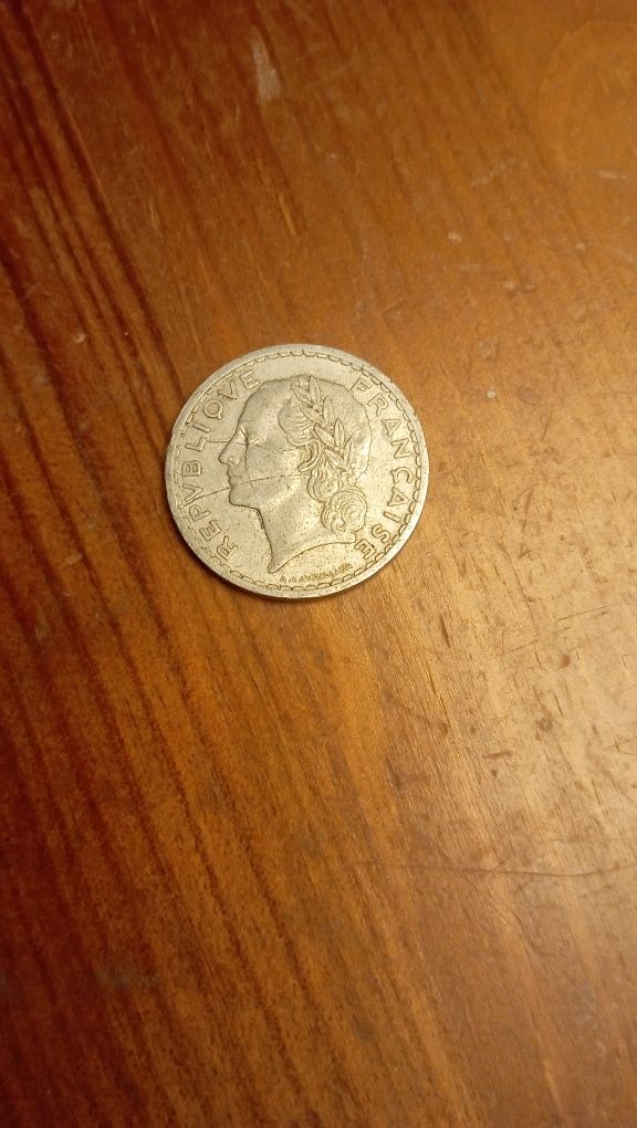 Moeda antiga 5 Francos França