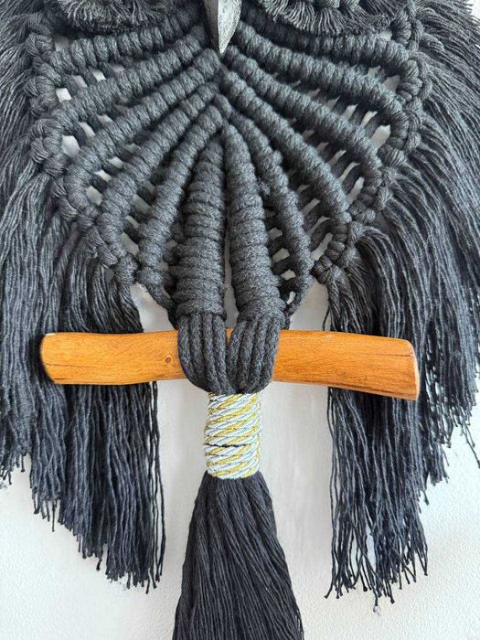 Makrama Czarna Sówka