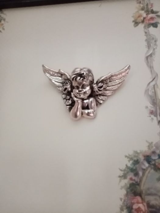 Сувенір, статуетка "Ангел", гальванопластика срібло 925 проба