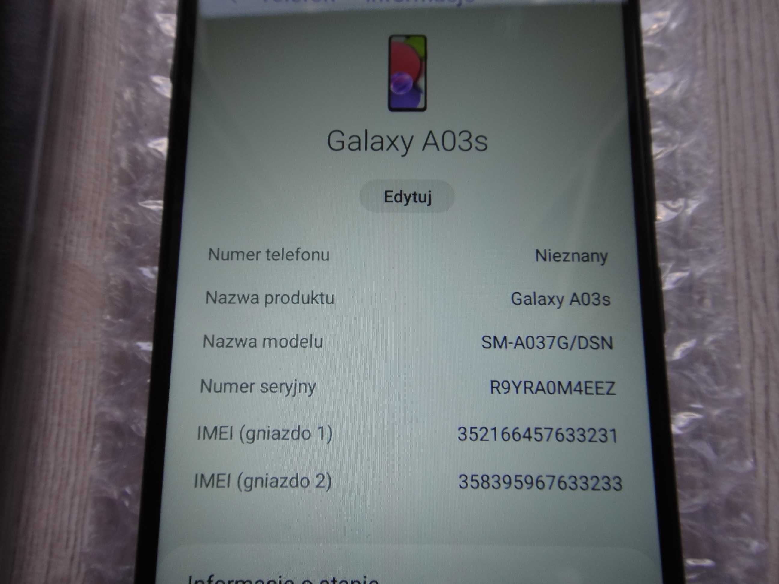 Samsung Galaxy A03S Sm-A037G/DSN