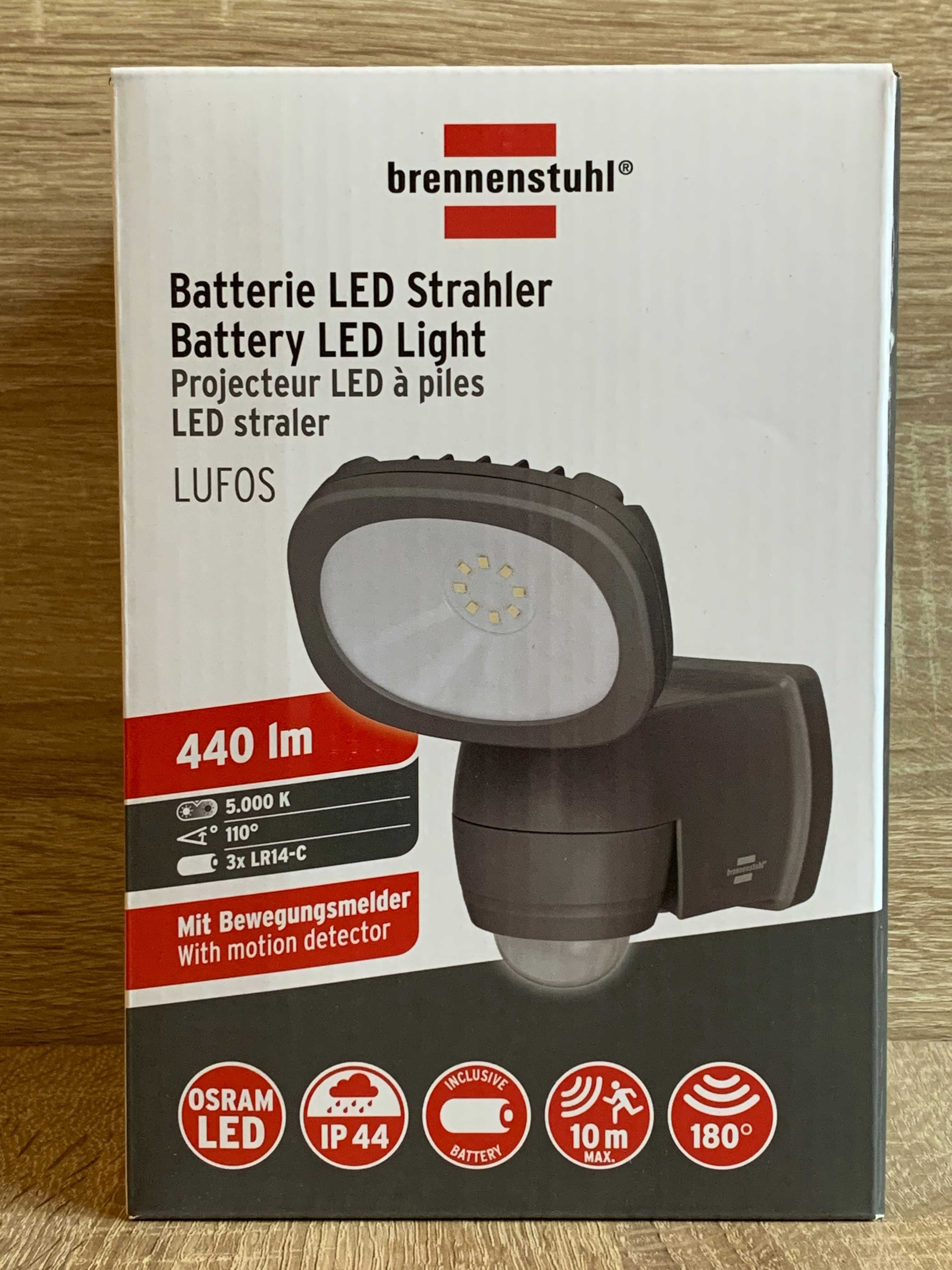 Lampa LED z bateriami Brennenstuhl LUFOS 400 z czujn. zmierzchowo-ruch